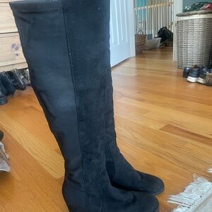 Unisa Women's Black suede Knee-High Boots